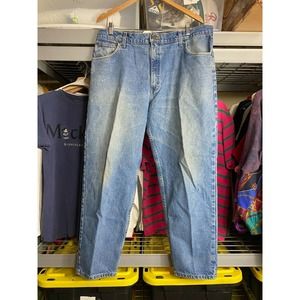 40x30 Carhartt Blue Denim Relaxed Workwear Jeans